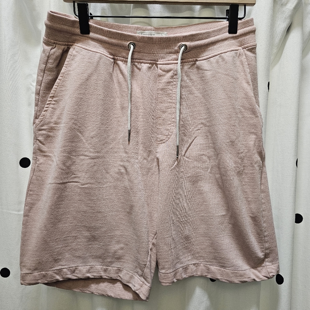 Free Planet light pink drawstring knit lounge shorts medium‎